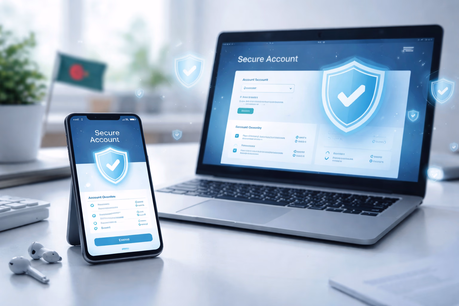 Digital security scene with protected 786Bet account access and illuminated interface for Bangladesh players