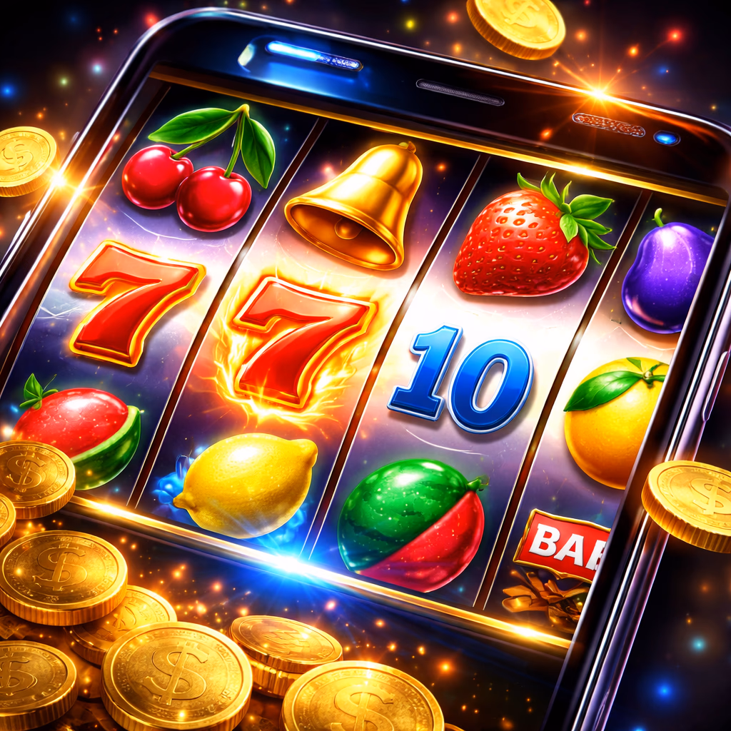 Close-up view of colorful 786Bet slot reels with vivid symbols and a modern digital gaming interface