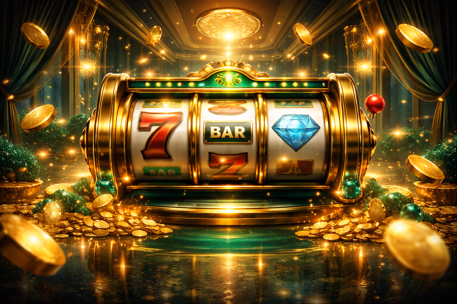 Premium 786Bet slot display with golden reel symbols and immersive casino-inspired lighting